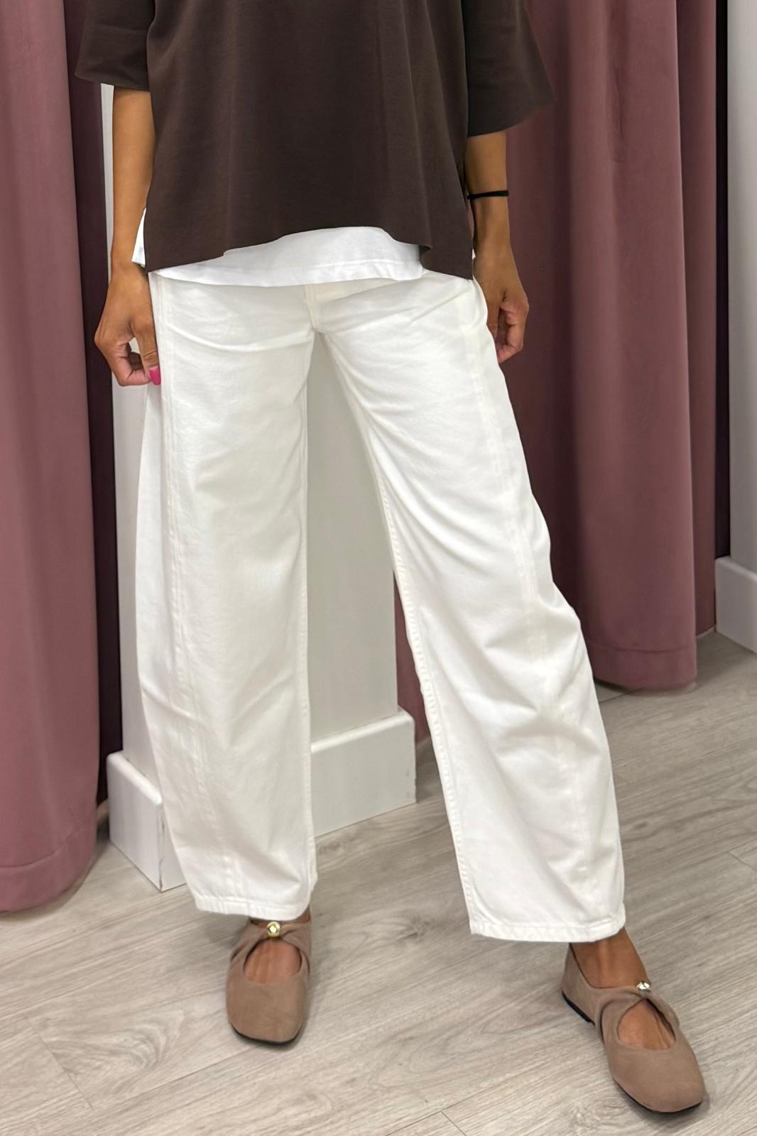 Jeans Chiara Barrel Bianco DAB5150