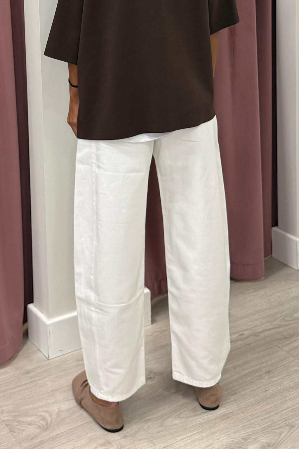 Jeans Chiara Barrel Bianco DAB5150
