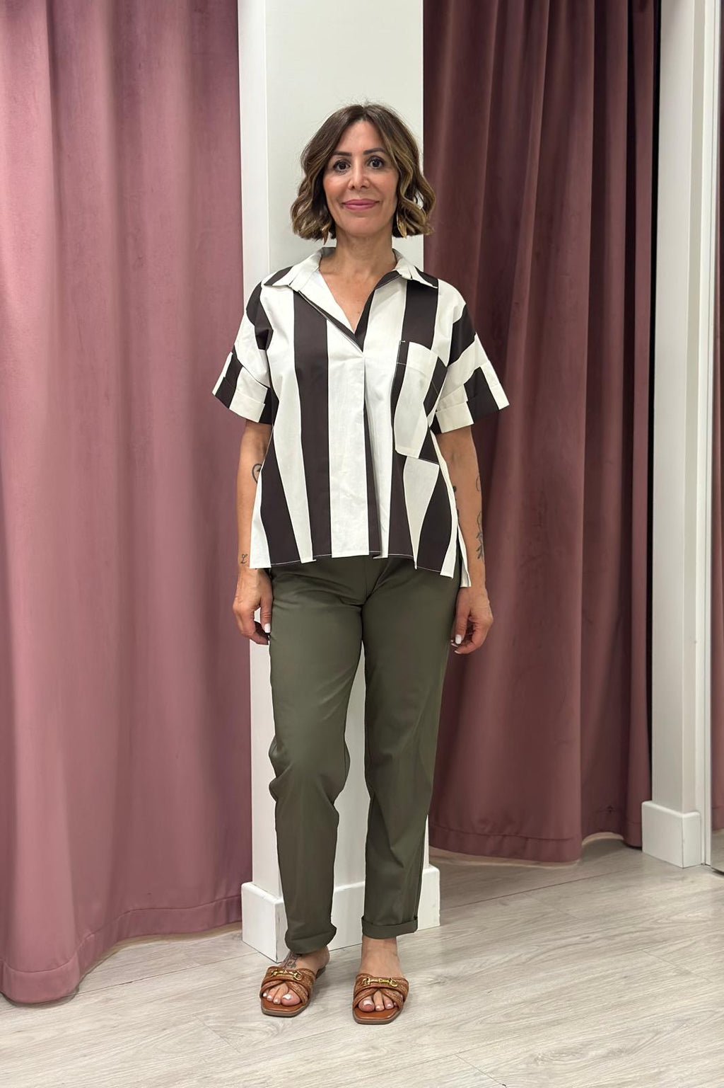 Vicolo - Pantalaccio in cotone VERDE TAB1761