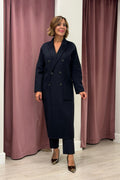 Cappotto misto lana BLU