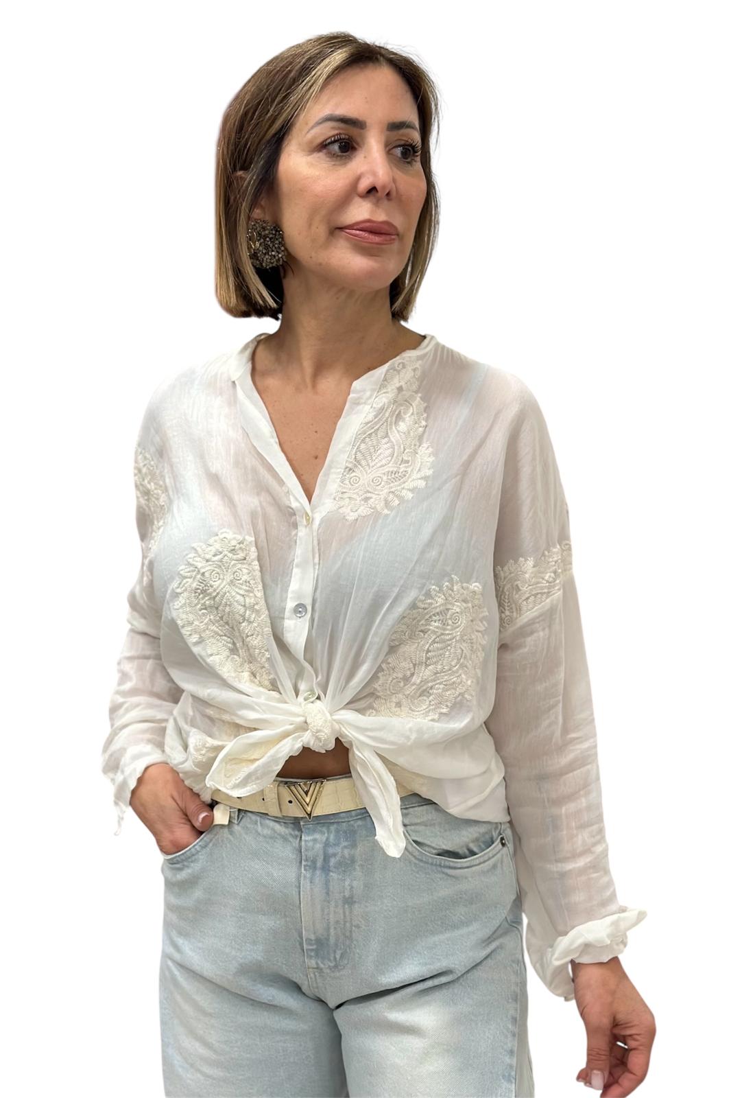 CAMICIA IN MUSSOLA TENSIONE IN