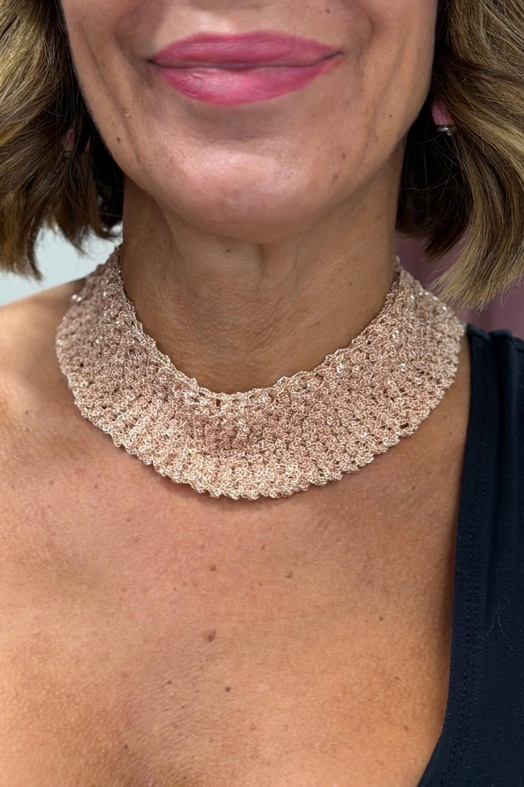 COLLANA GIROCOLLO ROSA