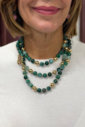 COLLANA GIROCOLLO VERDE ORO