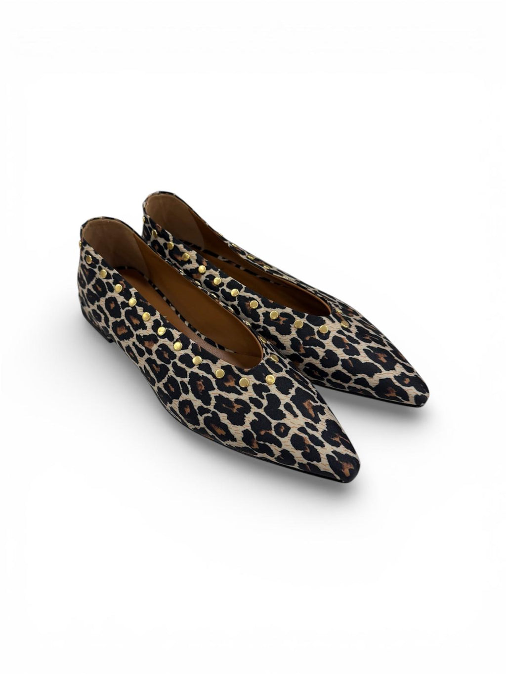 Ballerina animalier con borchie - MIELE LF411A111