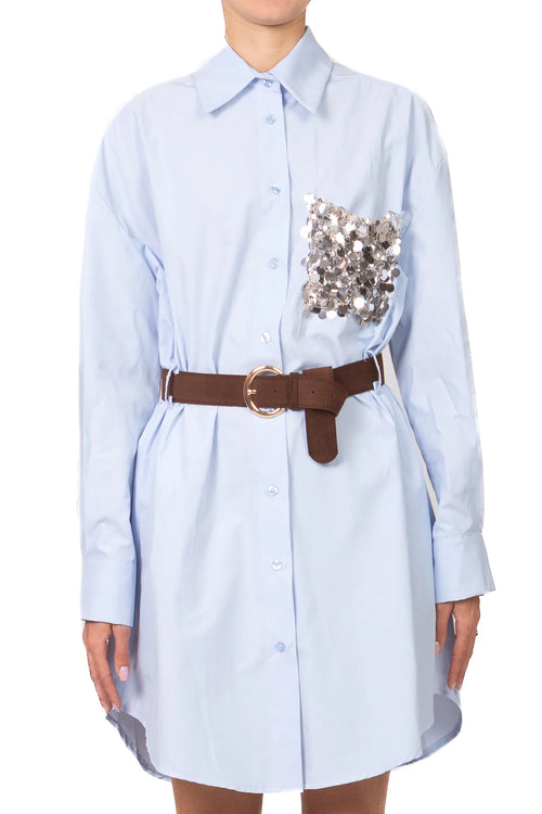 Abito camicia tasca paillettes Art. PE260160
