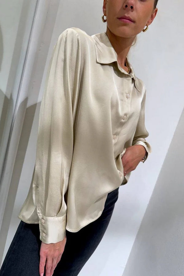 Camicia beige in viscosa HaveOne