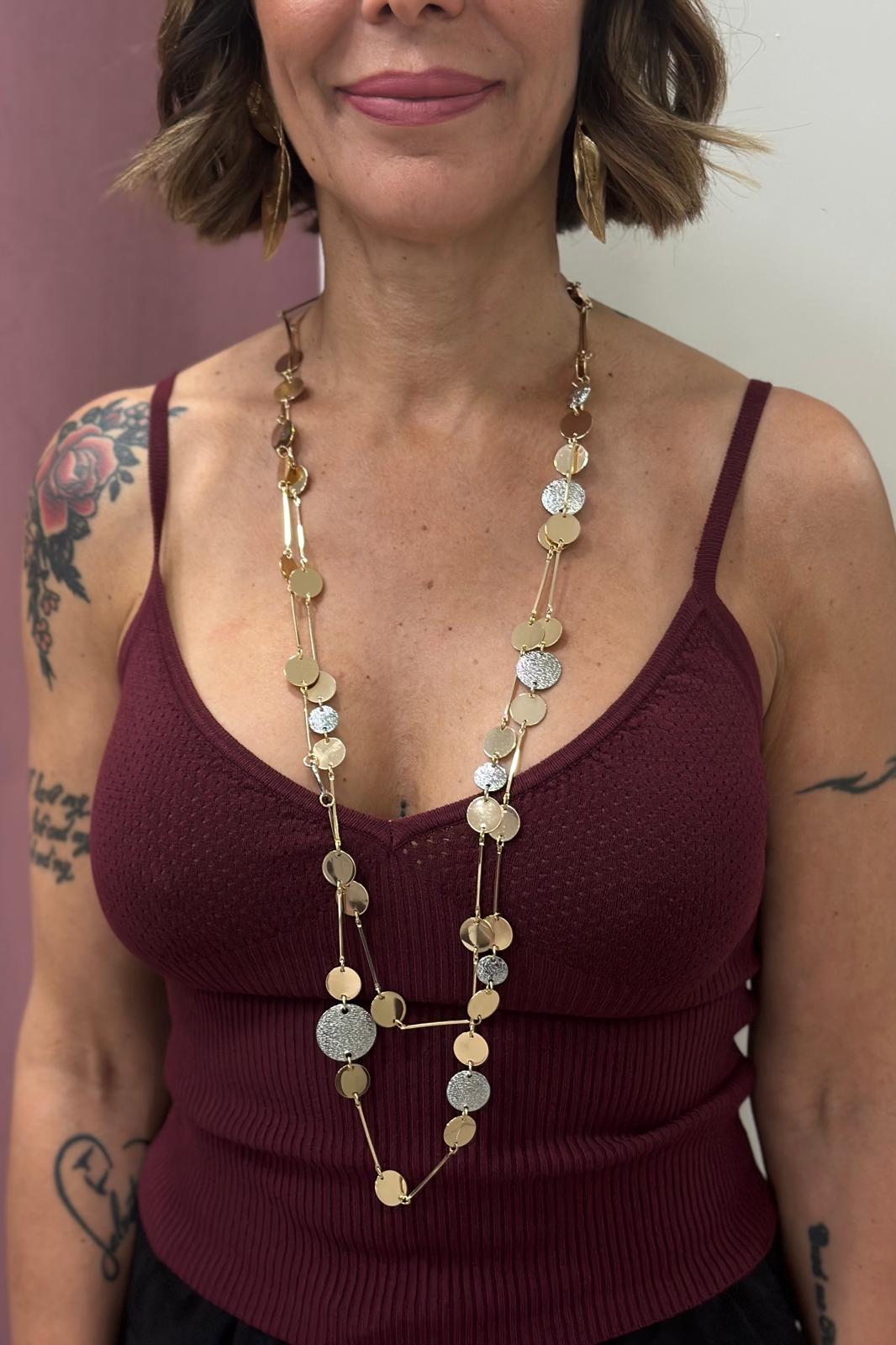 COLLANA LUNGA ORO/ARGENTO