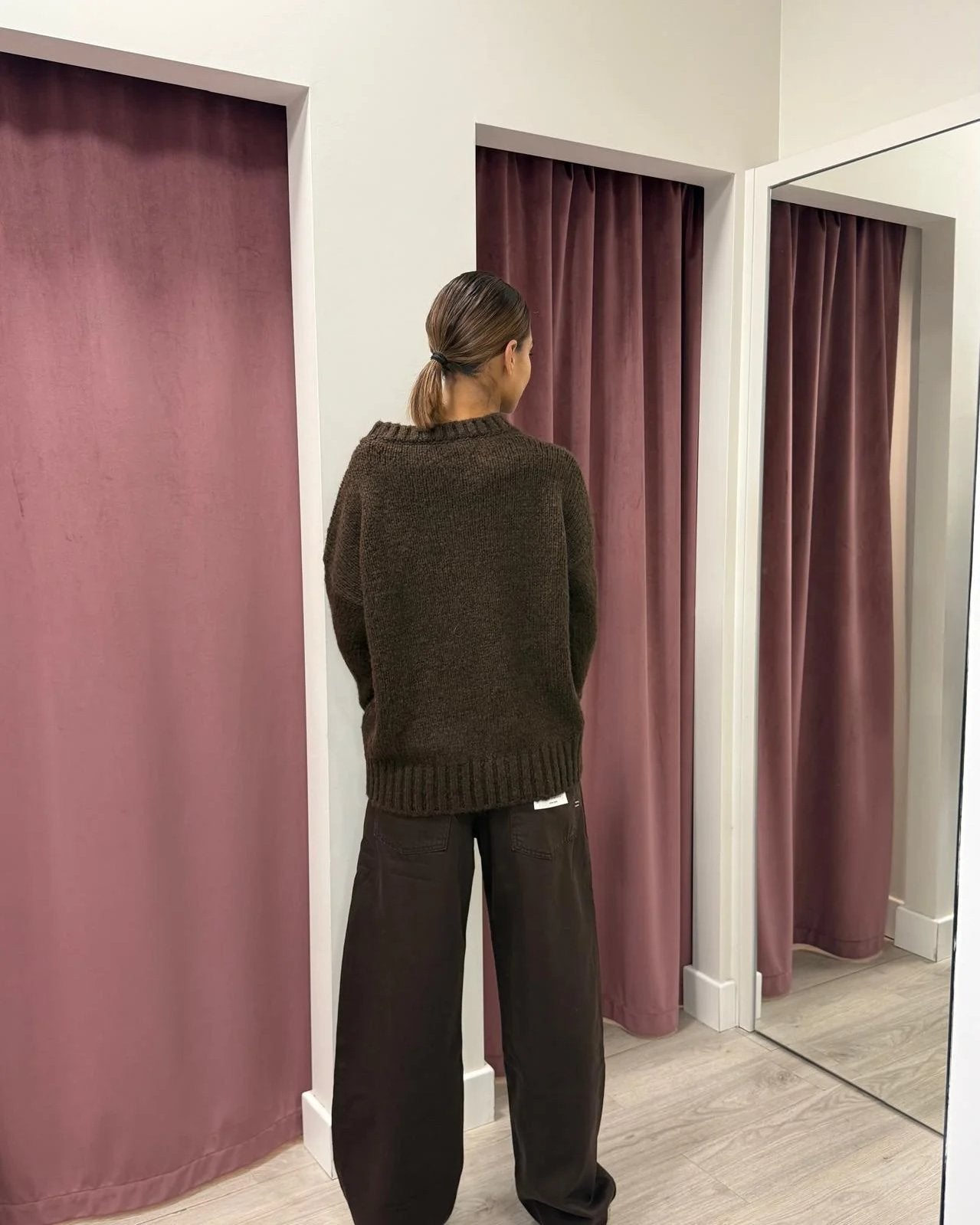 Vicolo - Maglia over girocollo Art. 33057F MOKA