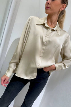 Camicia beige in viscosa HaveOne