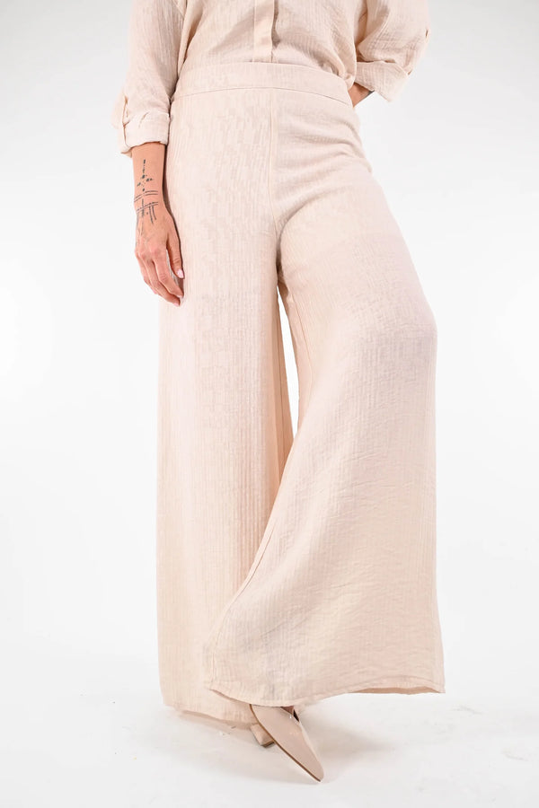 HAVEONE - PANTALONE VISCOSA FLUIDO ART.PMI-N317 - SABBIA