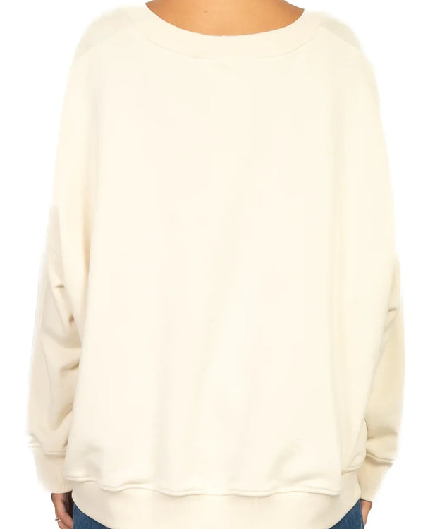 Vicolo - Felpa over scollo V Art. TF0583 BURRO