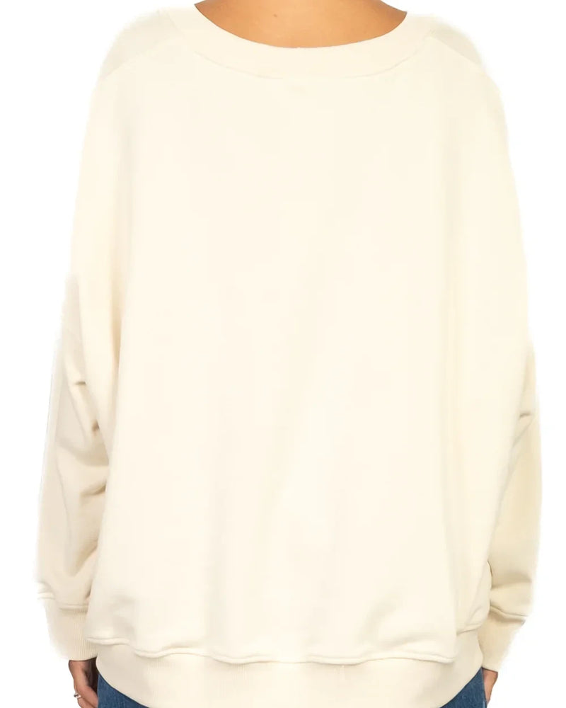 Vicolo - Felpa over scollo V Art. TF0583 BURRO