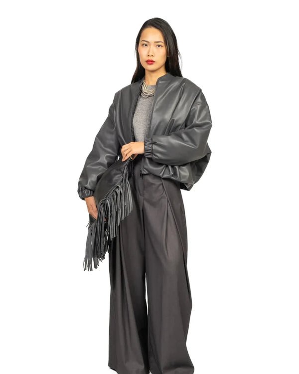 Vicolo - Bomber ecopelle Art. TF1541 GRIGIO