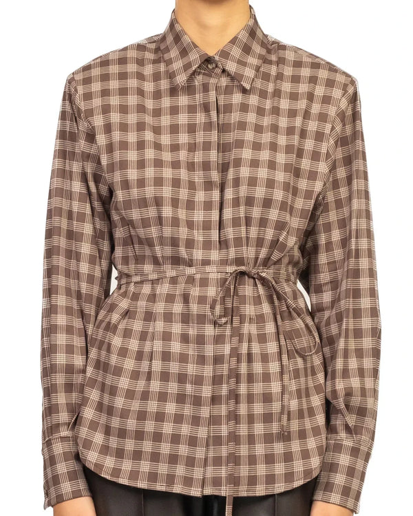 Vicolo - Camicia quadri con spalline e laccio Art. TF1531