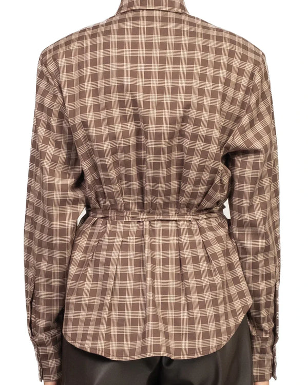 Vicolo - Camicia quadri con spalline e laccio Art. TF1531