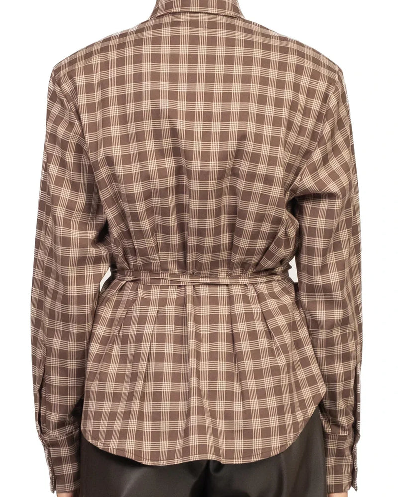 Vicolo - Camicia quadri con spalline e laccio Art. TF1531