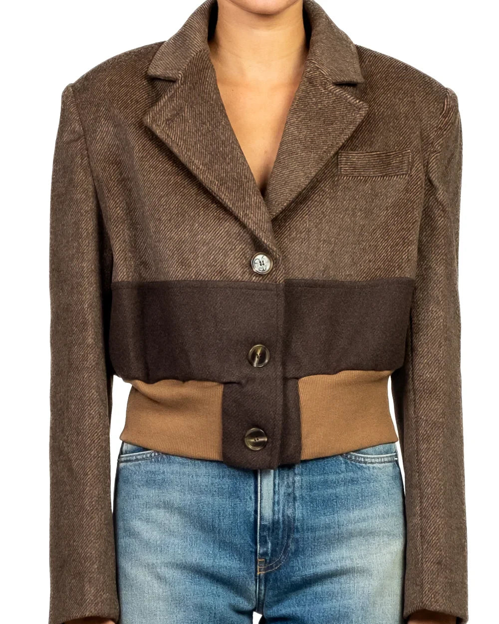 Vicolo - Giacca crop spalline imbottite Art. TF1680