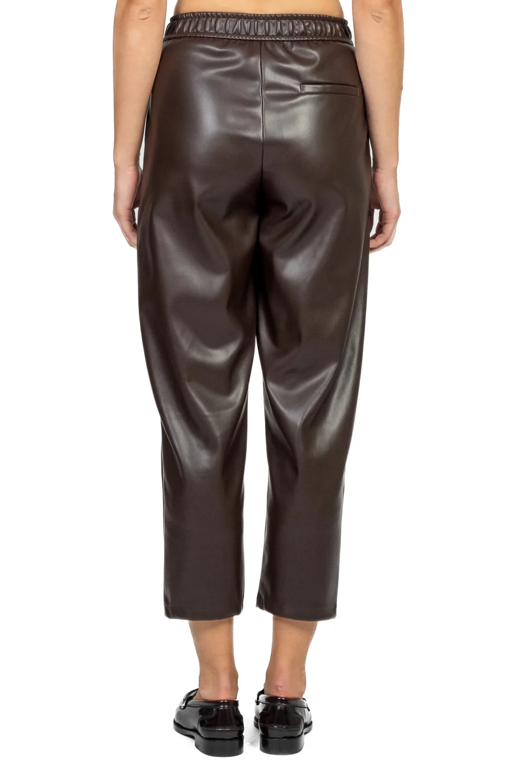 Vicolo - Pantalone ecopelle carrot Art. TF1679 MOKA