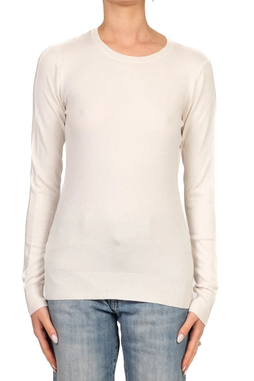 Vicolo - Maglia slim girocollo Art. 44011F BURRO