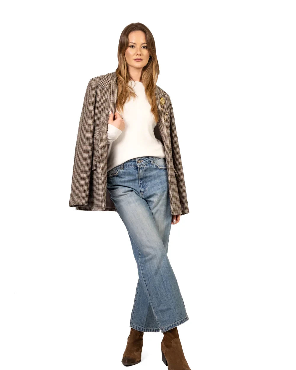 Vicolo - Maglia slim girocollo Art. 44011F BURRO