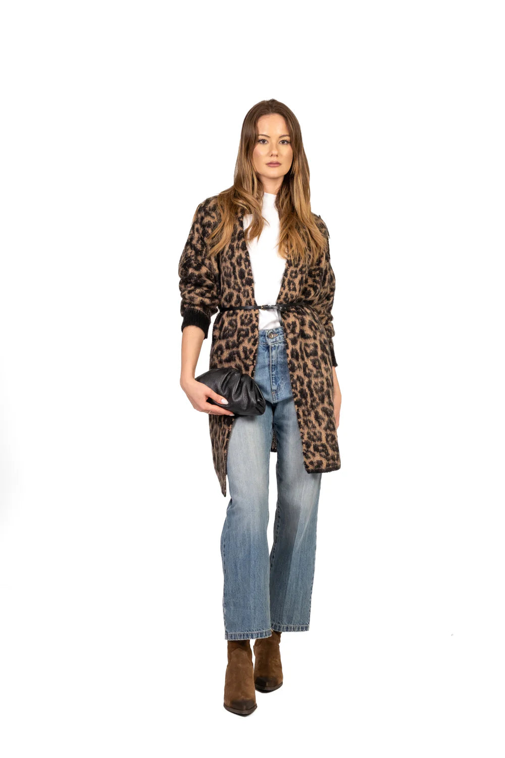 Vicolo - Cardigan animalier aperto Art. 55176F