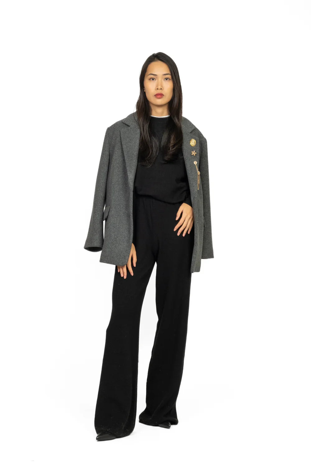 Vicolo - Giacca cappotto over con spille Art. TF2012