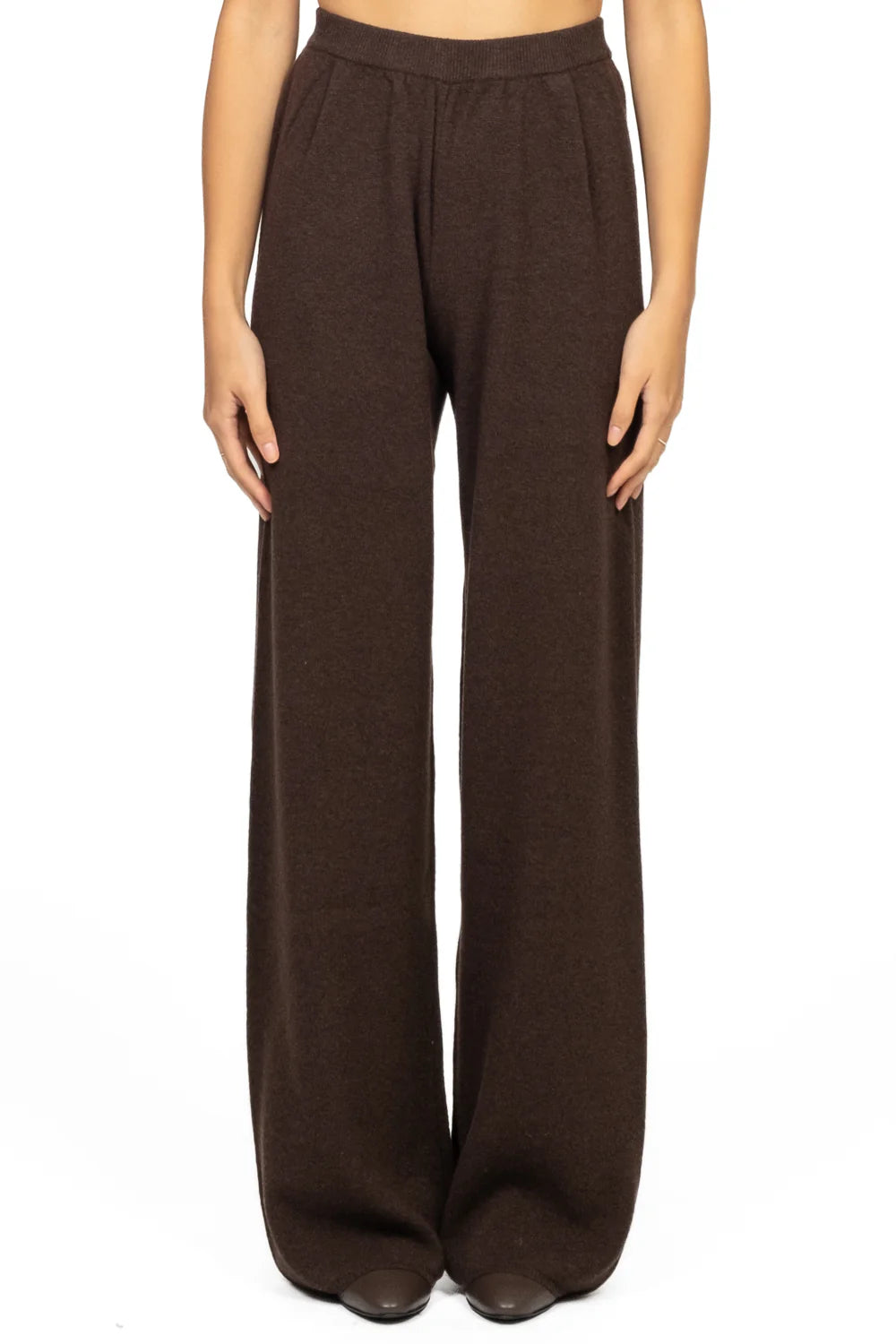 Vicolo - Pantalone in maglia a palazzo Art. 22107F MORO