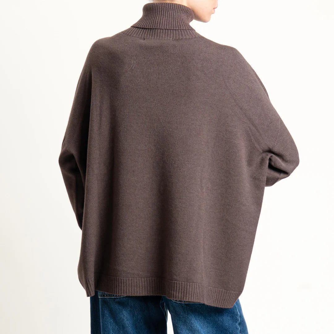 Haveone-Maglia collo alto a scatola oversizeMMGP189