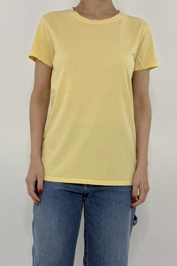 T-shirt basica slim giallo UD0057