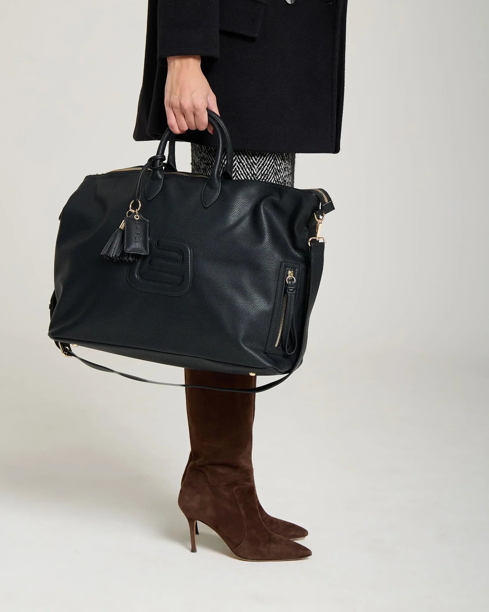 borsa donna nero MAIKACER/15  LA FILLE DES FLEURS