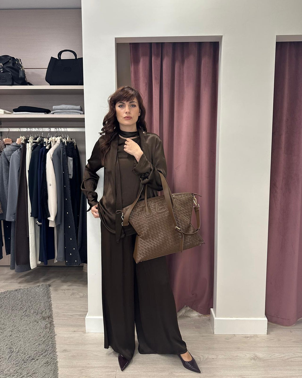 CAMICIA  VISCOSA CON SCIARPA