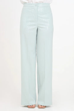 Pantalone Straight Con Dettagli Paillettes