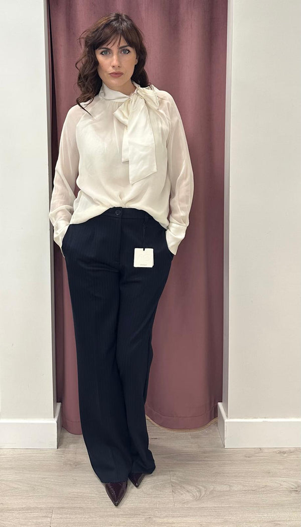 Camicia Donna 100% Viscosa con Fiocco di Raso  CWG-P007