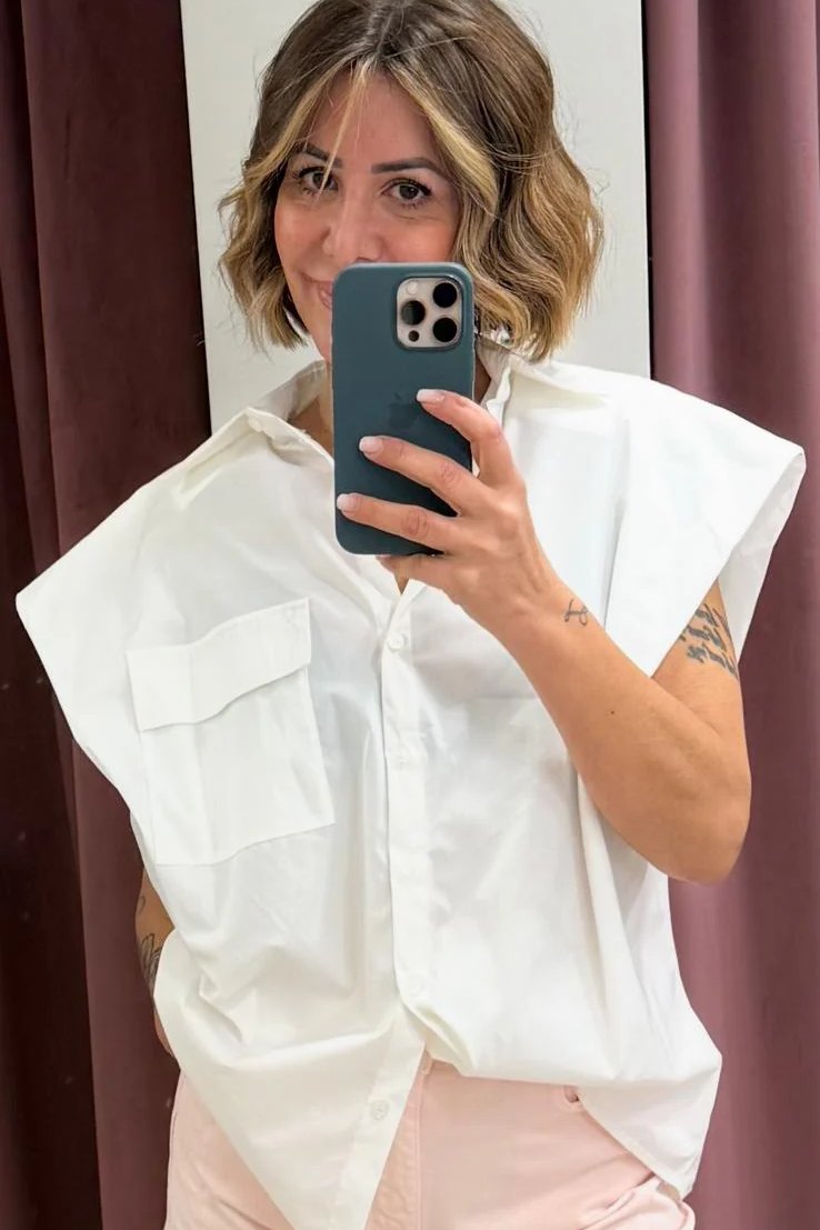 CAMICIA BIANCA OVER CMA-Q019