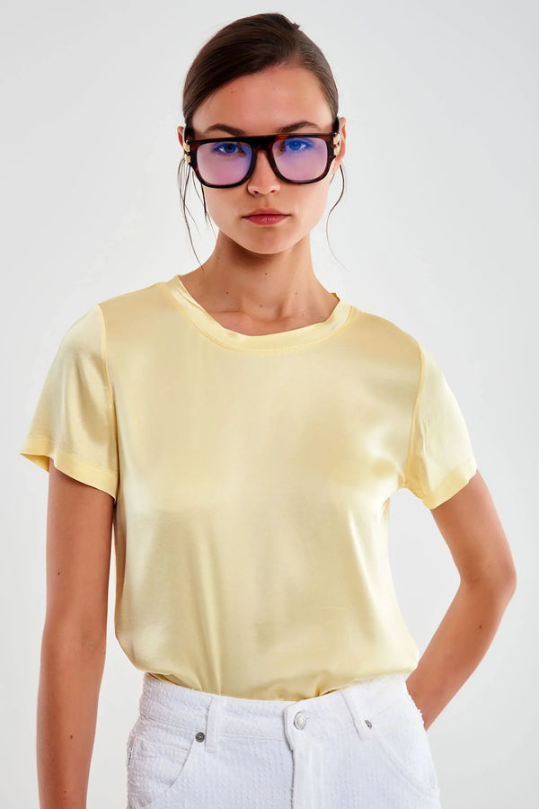 T-Shirt Effetto Satin LIME