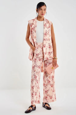 Vicolo - Pantalone floreale con elastico Art. TD2253