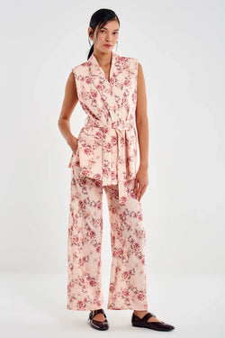 Gilet con Cintura in Fantasia TD2254