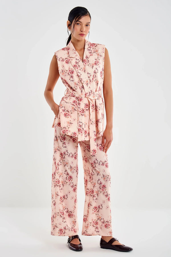 Gilet con Cintura in Fantasia TD2254