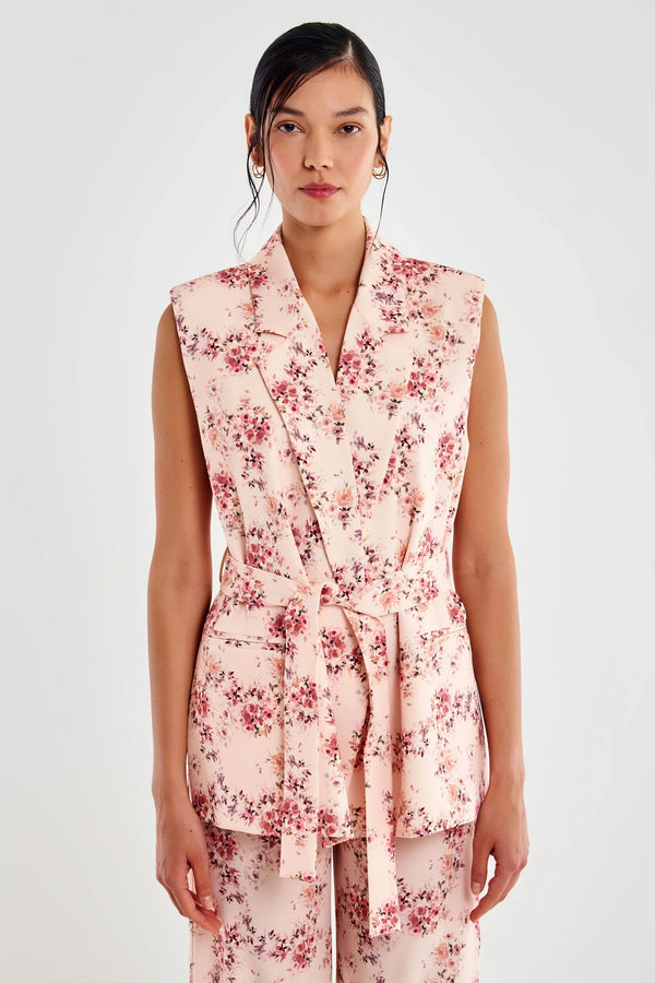 Gilet con Cintura in Fantasia TD2254