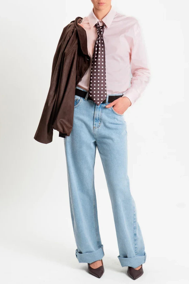 Tensione in-Camicia con cravatta pois - rosa/moro/rosaTE26C4355