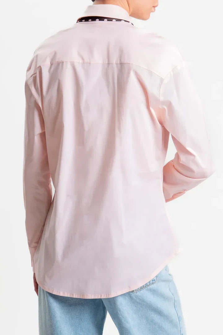 Tensione in-Camicia con cravatta pois - rosa/moro/rosaTE26C4355