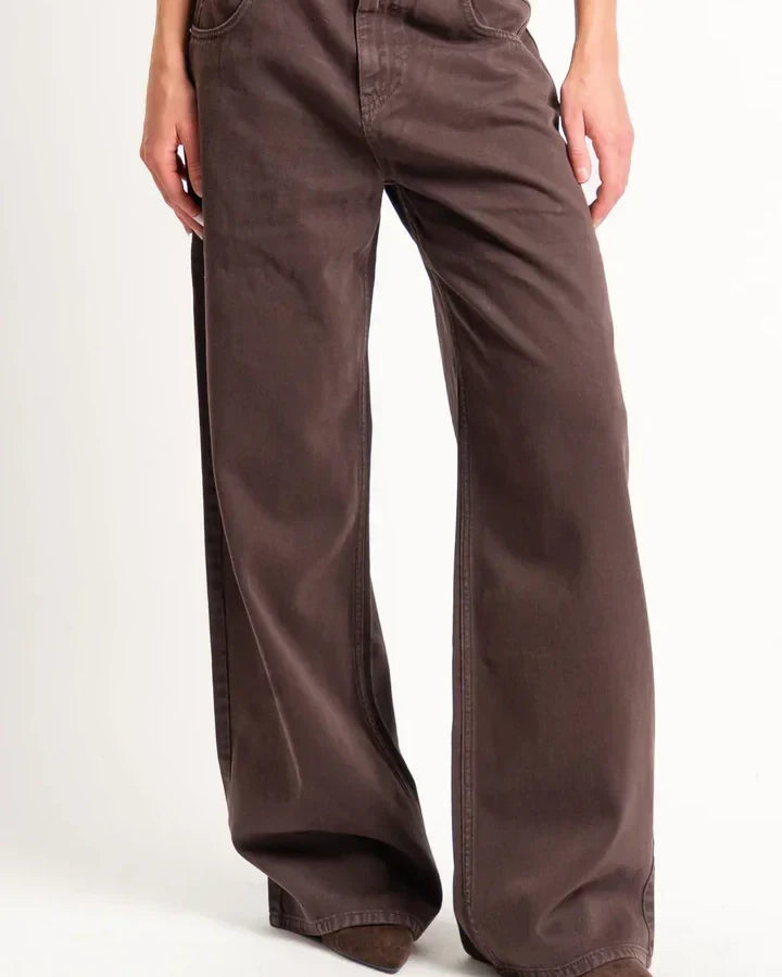 Vicolo-Jeans MIA fit wide leg - cioccolato DF5109