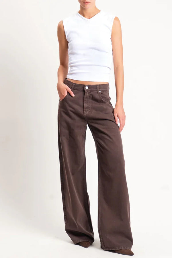 Vicolo-Jeans MIA fit wide leg - cioccolato DF5109