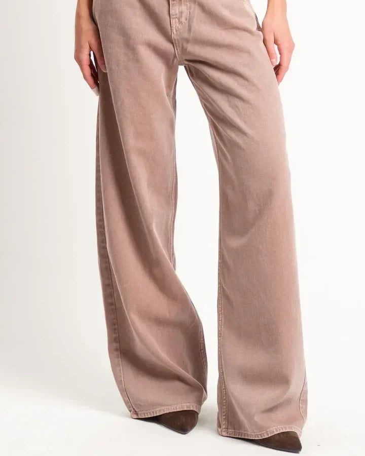 Vicolo-Jeans MIA fit wide leg - nocciola DF5109