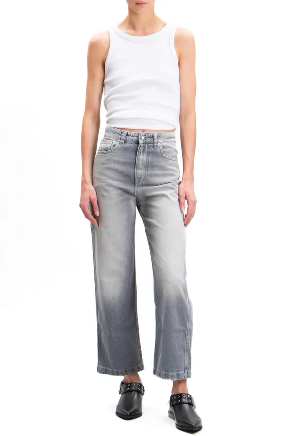 Vicolo-Jeans KATE straight cropped fit - grigio fumo