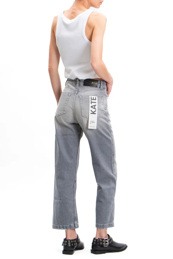 Vicolo-Jeans KATE straight cropped fit - grigio fumo