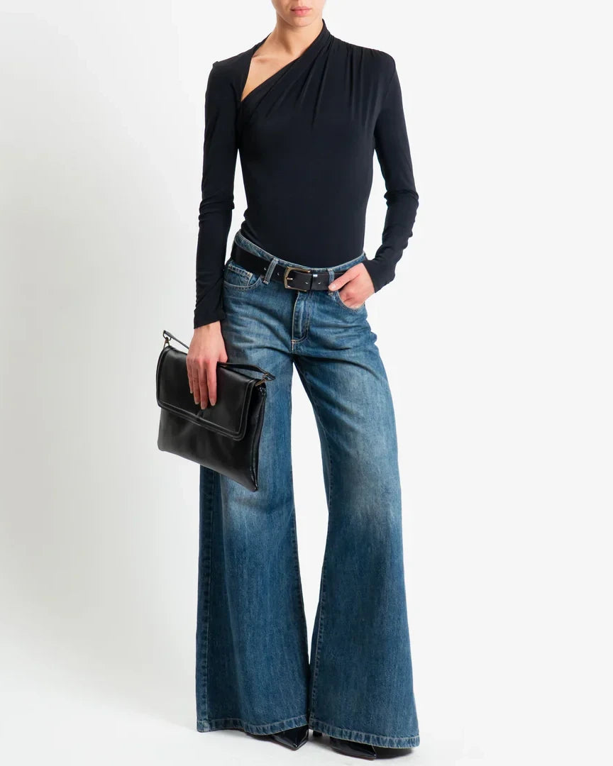 Body con Scollo Asimmetrico UF0021