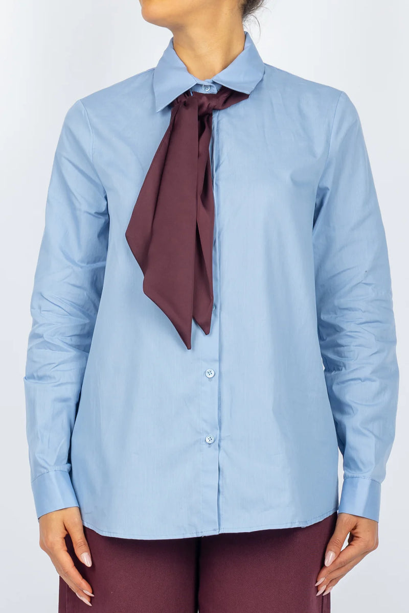 Vicolo-Camicia con cravatta - azzurro