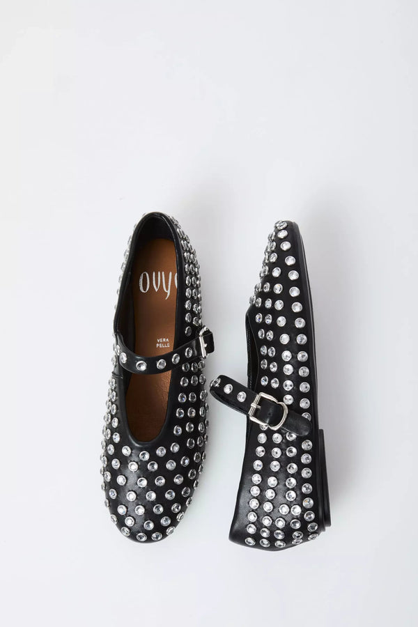 Mary Jane In Pelle Con Strass LOUISE