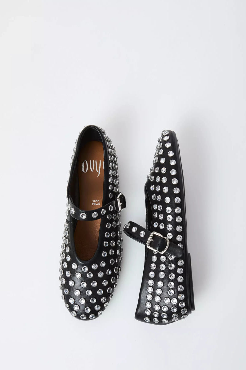 Mary Jane In Pelle Con Strass LOUISE